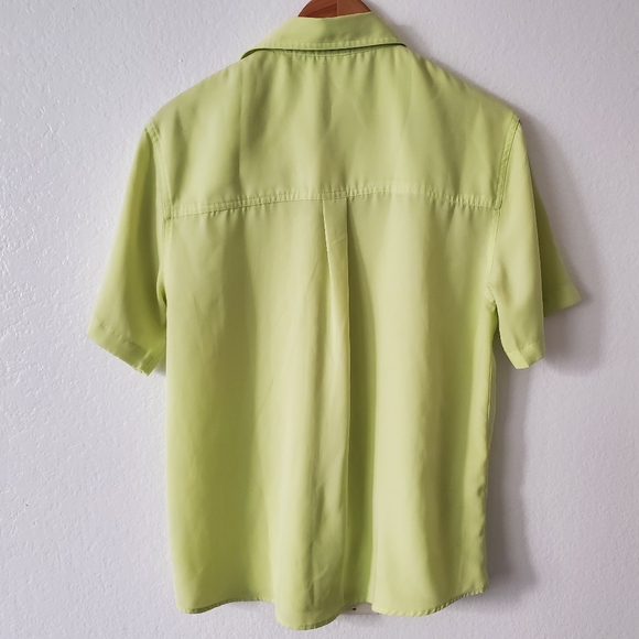 Green Button Down Top - Picture 3 of 5